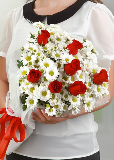 Papatya 7 gül Buketi